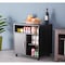 Basicwise Printer Kitchen Office Storage Stand With Casters, Black QI003556.B - alternate 5